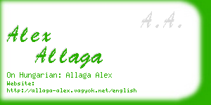 alex allaga business card